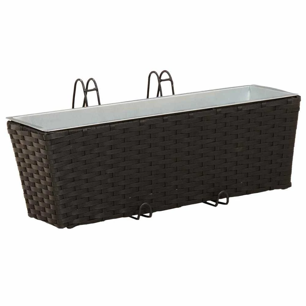 Turėklas 2 vnt. Juoda 50 x 17 x 17 cm Metalas