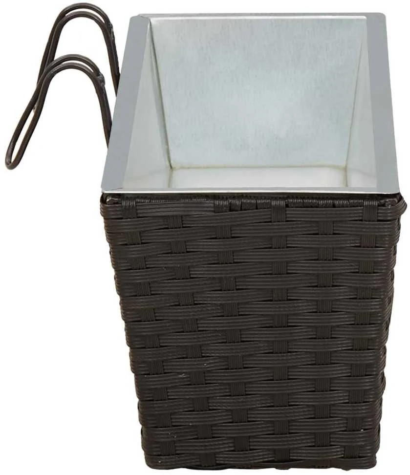 Turėklas 2 vnt. Juoda 50 x 17 x 17 cm Metalas
