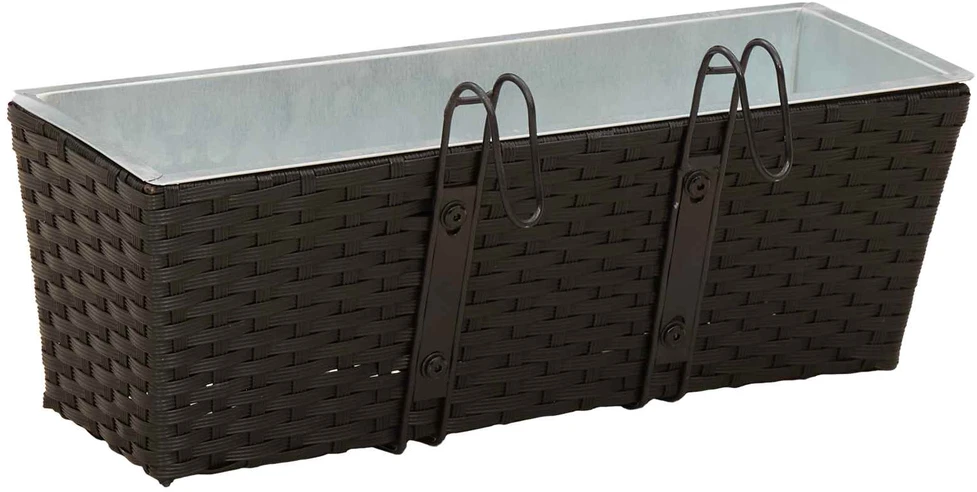 Turėklas 2 vnt. Juoda 50 x 17 x 17 cm Metalas