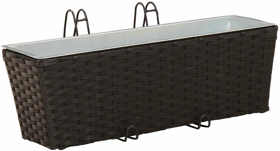 Turėklas 2 vnt. Juoda 50 x 17 x 17 cm Metalas