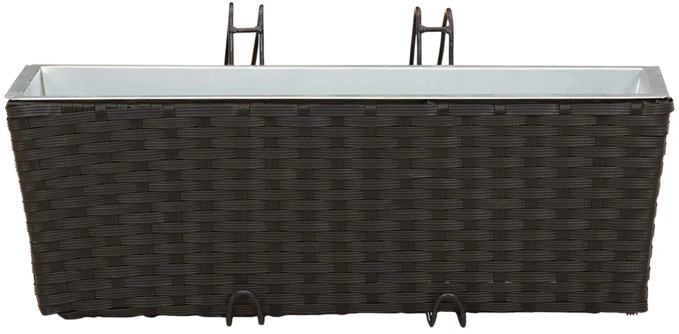Turėklas 2 vnt. Juoda 50 x 17 x 17 cm Metalas