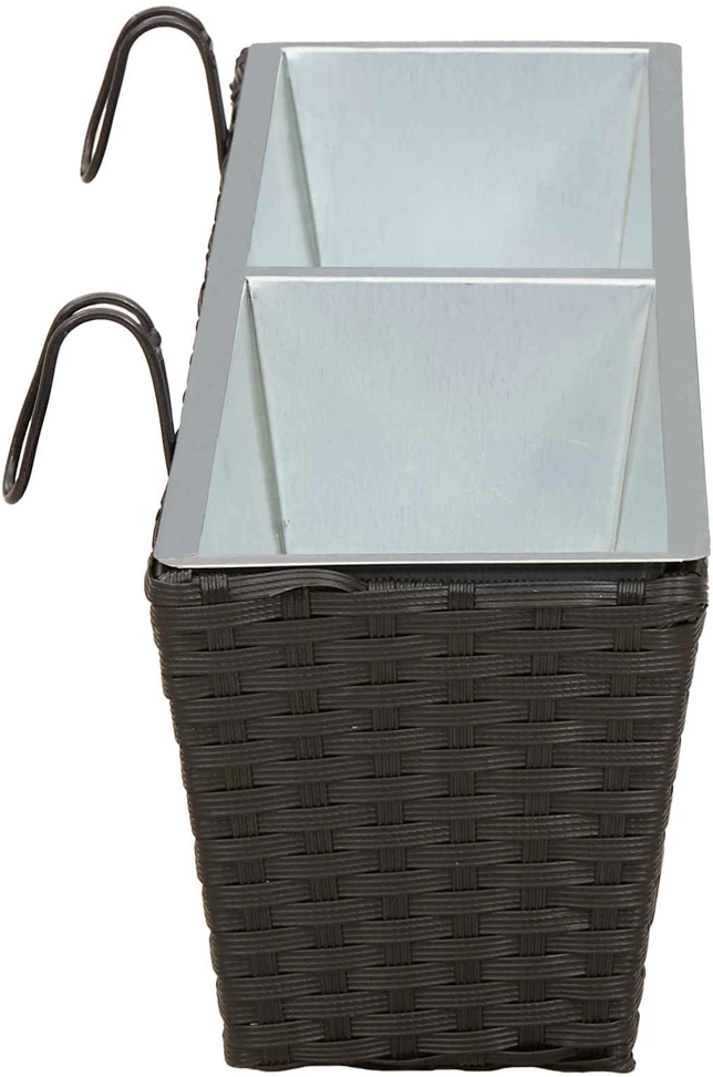 Turėklas 2 vnt. Juoda 80 x 17 x 17 cm Metalas