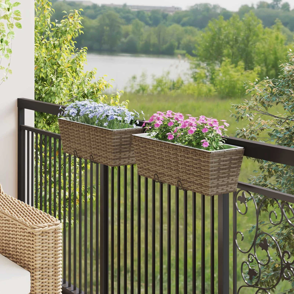 Turėklas 2 vnt. Pilka 50 x 17 x 17 cm Metalas