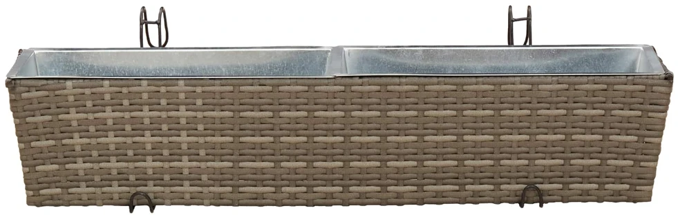 Turėklas 2 vnt. Pilka 80 x 17 x 17 cm Metalas