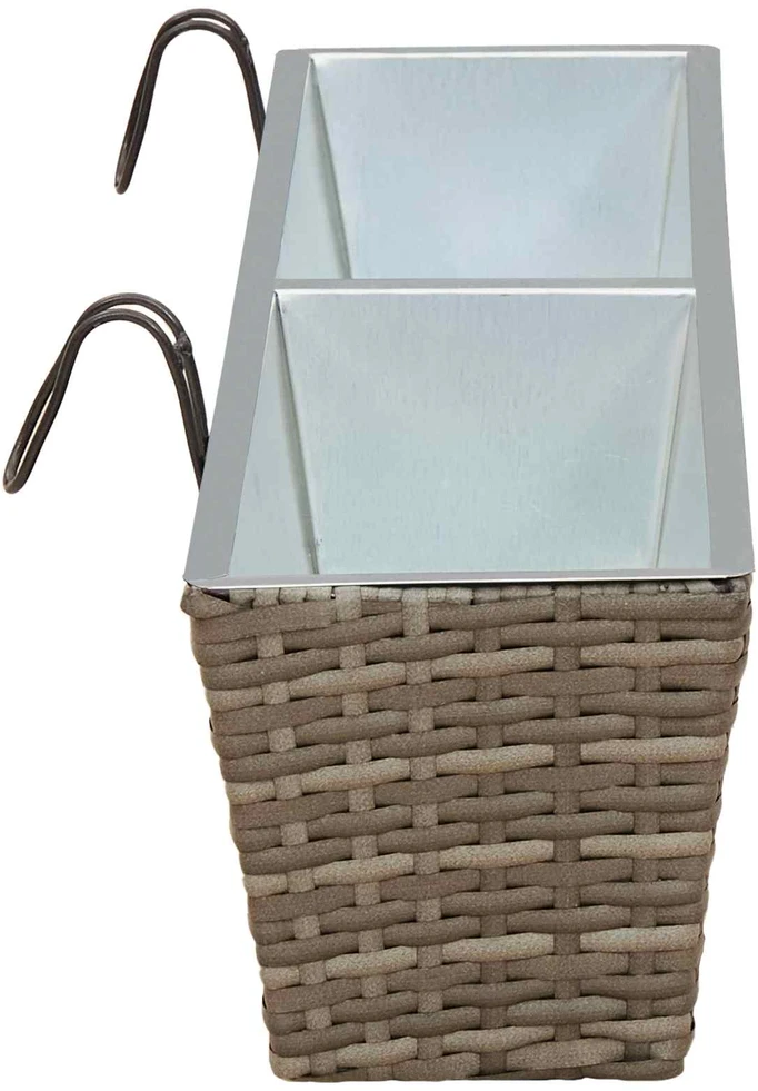 Turėklas 2 vnt. Pilka 80 x 17 x 17 cm Metalas