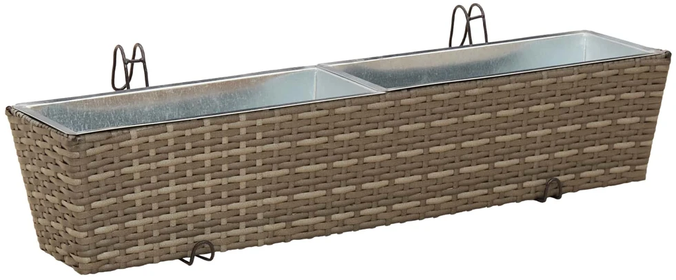 Turėklas 2 vnt. Pilka 80 x 17 x 17 cm Metalas