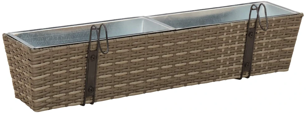 Turėklas 2 vnt. Pilka 80 x 17 x 17 cm Metalas