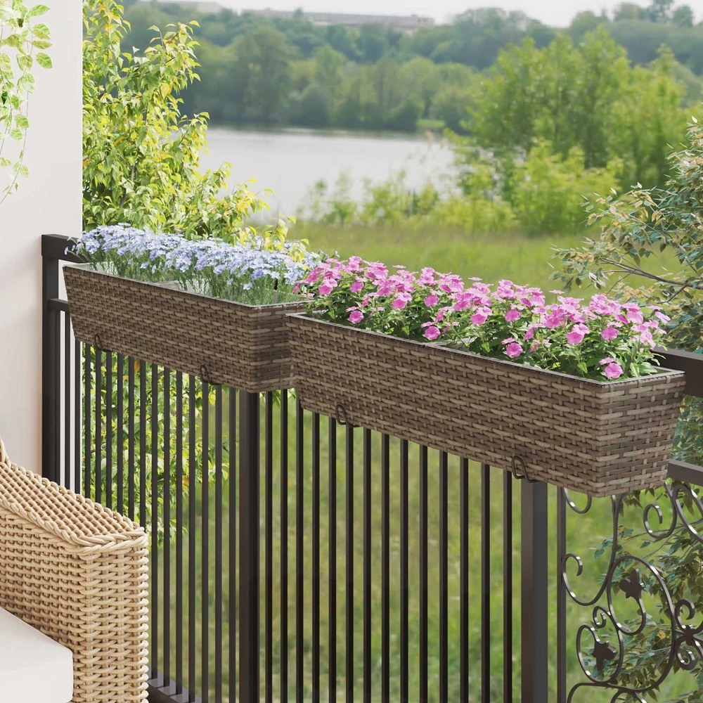 Turėklas 2 vnt. Pilka 80 x 17 x 17 cm Metalas