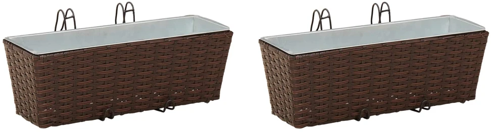 Turėklas 2 vnt. Ruda 50 x 17 x 17 cm Metalas