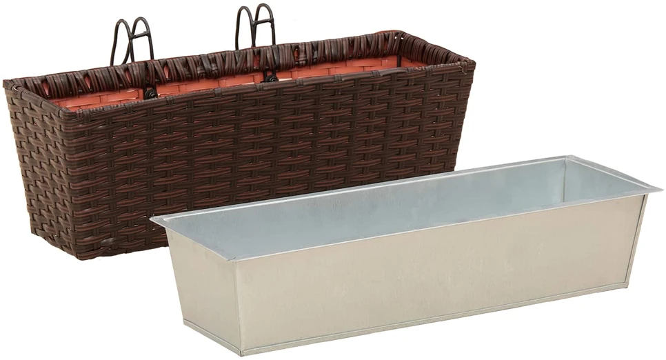 Turėklas 2 vnt. Ruda 50 x 17 x 17 cm Metalas