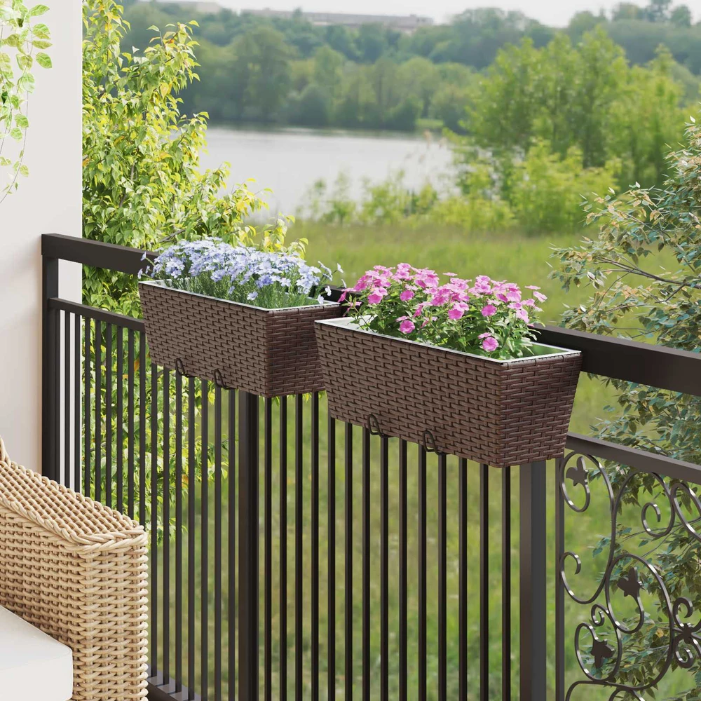 Turėklas 2 vnt. Ruda 50 x 17 x 17 cm Metalas