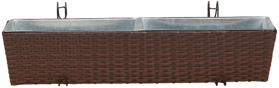 Turėklas 2 vnt. Ruda 80 x 17 x 17 cm Metalas