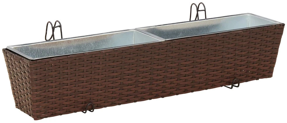 Turėklas 2 vnt. Ruda 80 x 17 x 17 cm Metalas