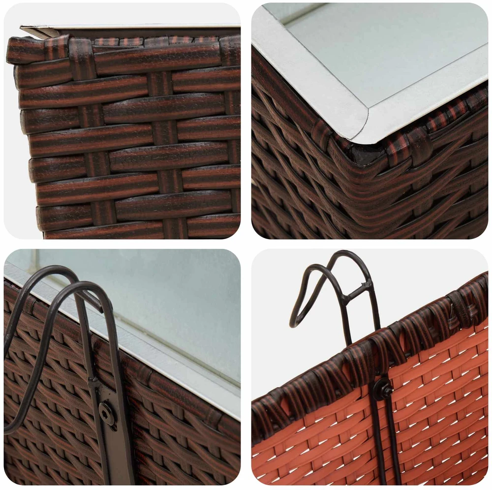 Turėklas 2 vnt. Ruda 80 x 17 x 17 cm Metalas