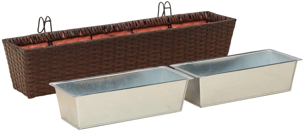 Turėklas 2 vnt. Ruda 80 x 17 x 17 cm Metalas