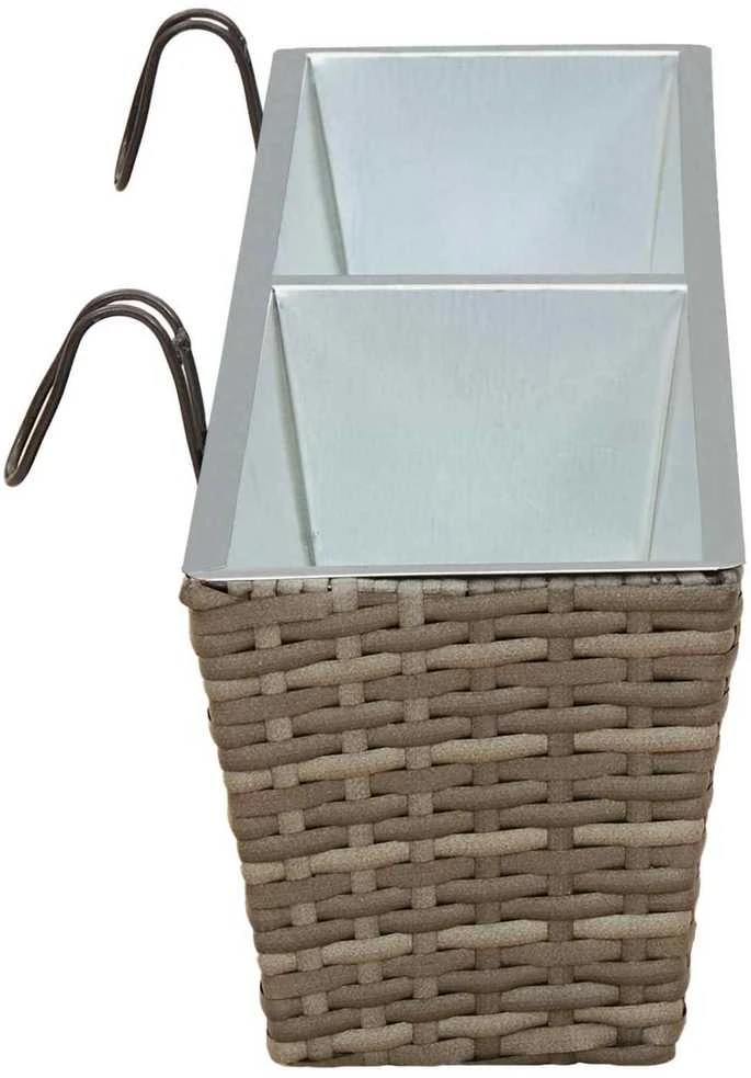 Turėklas 2 vnt. Pilka 80 x 17 x 17 cm Metalas