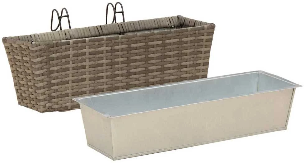 Turėklas 2 vnt. Pilka 50 x 17 x 17 cm Metalas