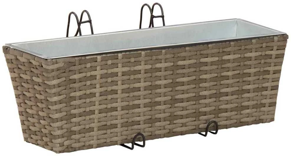 Turėklas 2 vnt. Pilka 50 x 17 x 17 cm Metalas