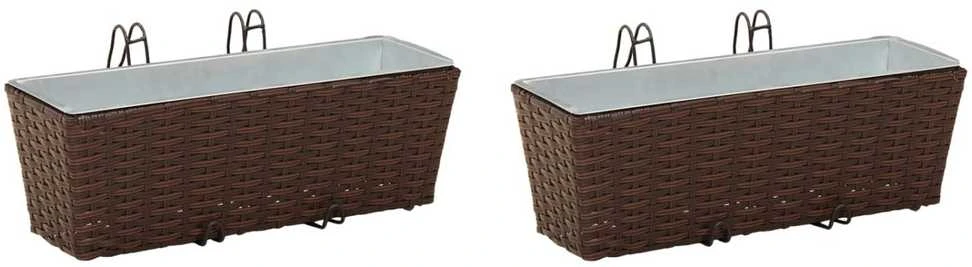 Turėklas 2 vnt. Ruda 50 x 17 x 17 cm Metalas