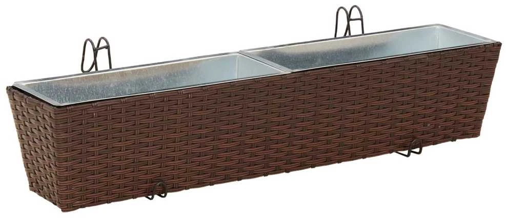 Turėklas 2 vnt. Ruda 80 x 17 x 17 cm Metalas