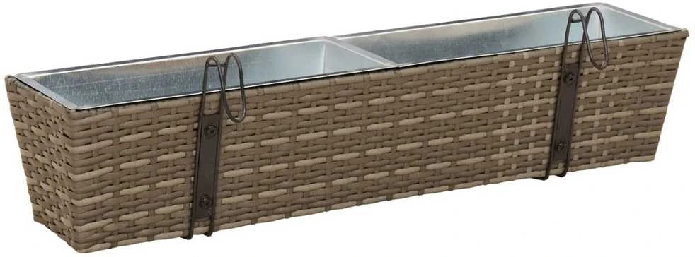 Turėklas 2 vnt. Pilka 80 x 17 x 17 cm Metalas