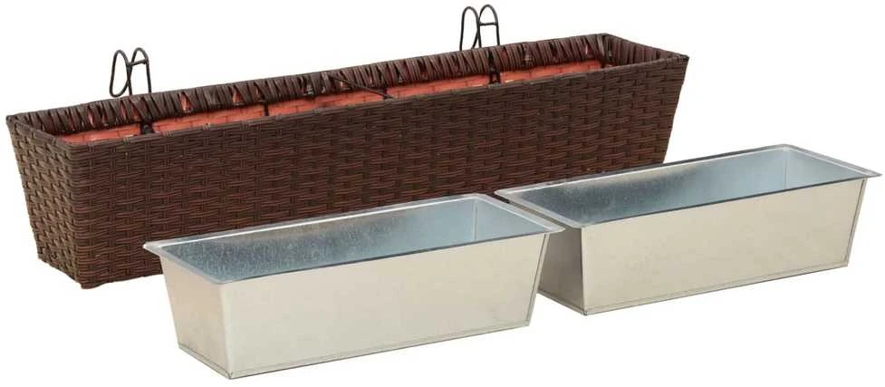 Turėklas 2 vnt. Ruda 80 x 17 x 17 cm Metalas