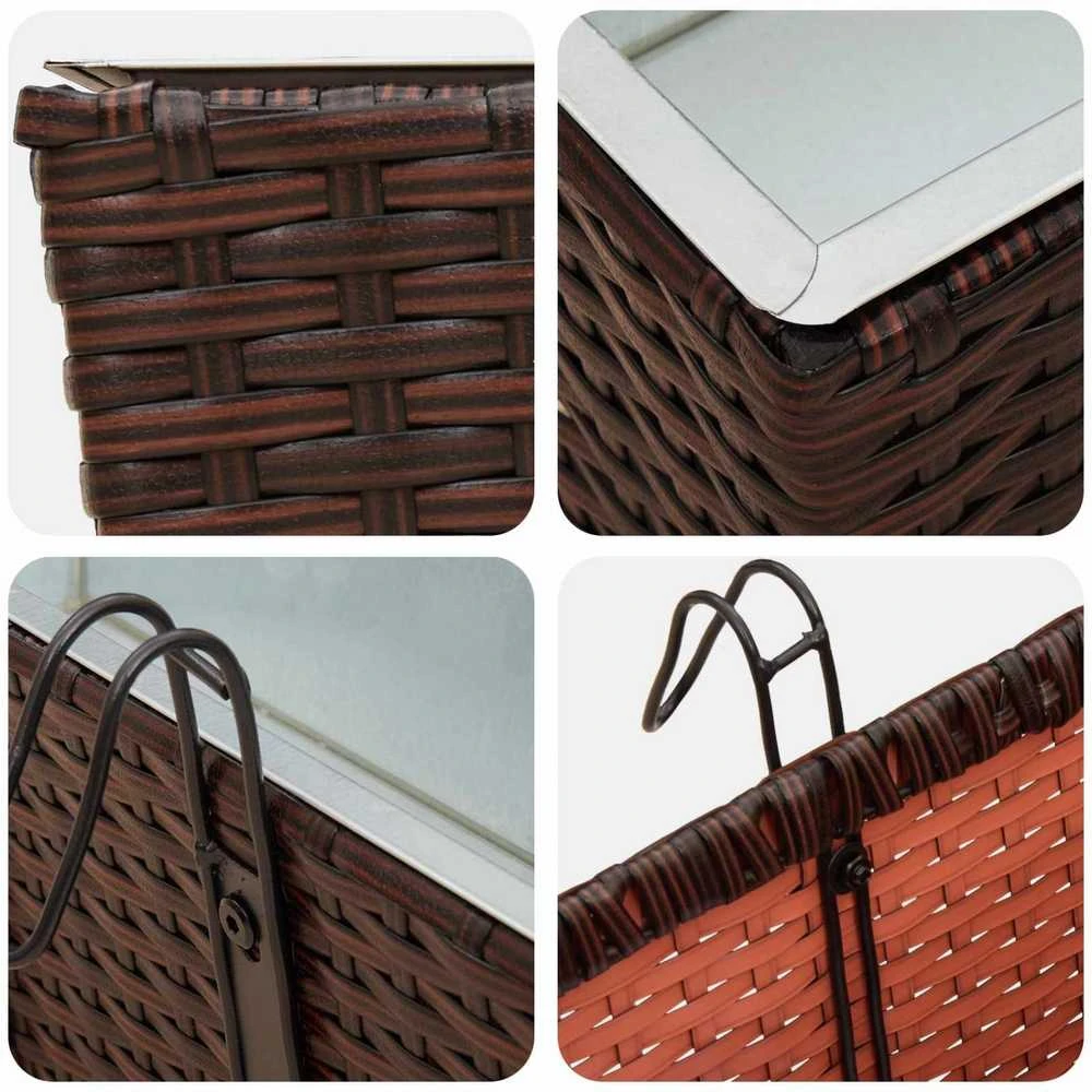 Turėklas 2 vnt. Ruda 80 x 17 x 17 cm Metalas