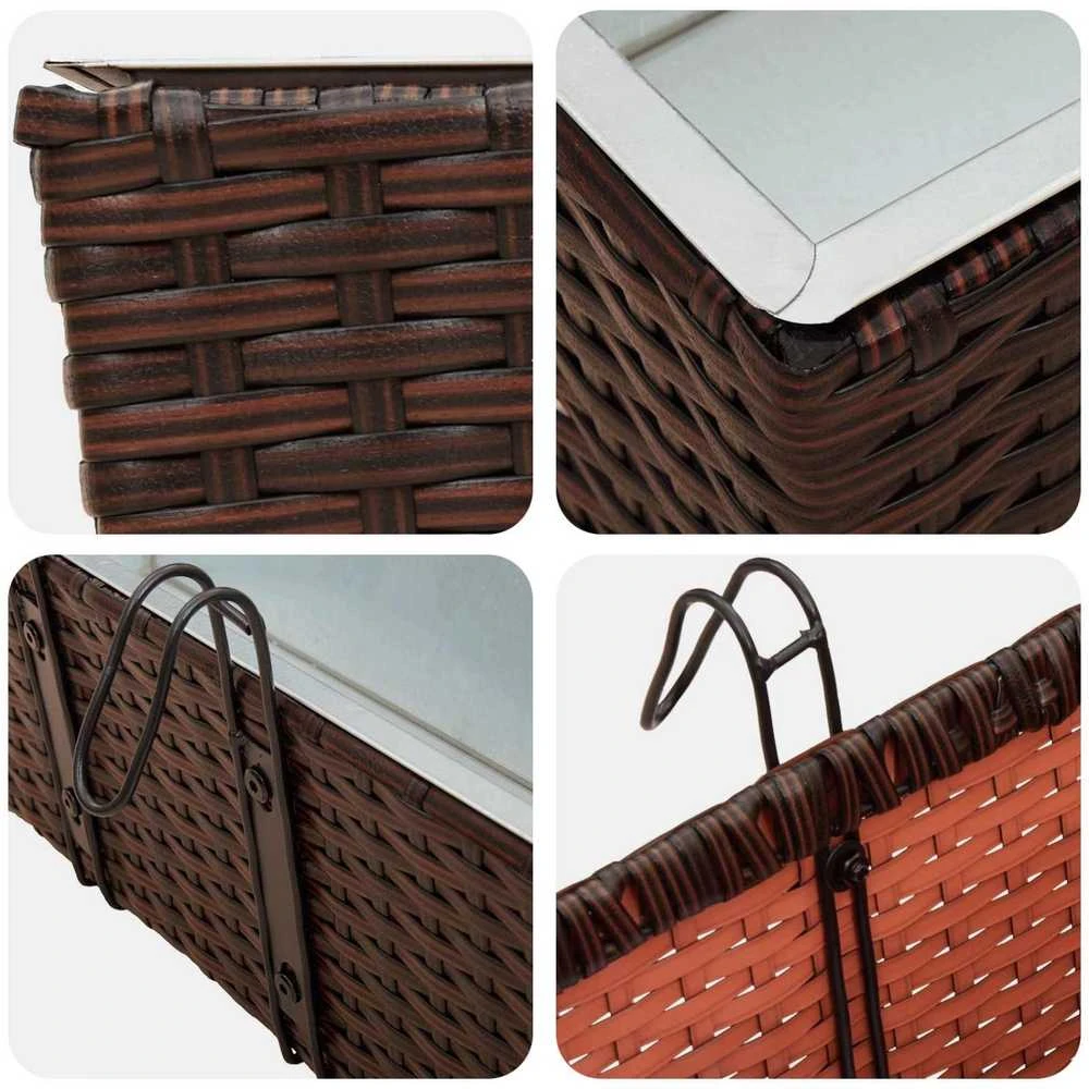 Turėklas 2 vnt. Ruda 50 x 17 x 17 cm Metalas