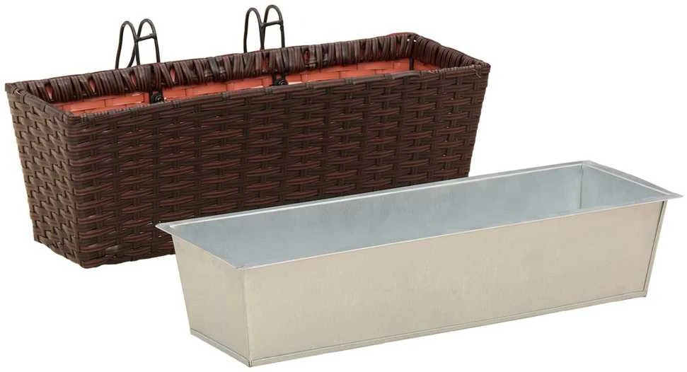 Turėklas 2 vnt. Ruda 50 x 17 x 17 cm Metalas