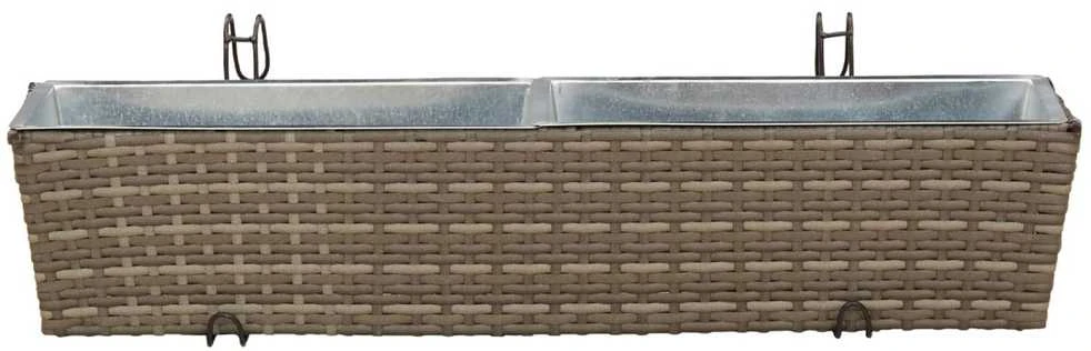 Turėklas 2 vnt. Pilka 80 x 17 x 17 cm Metalas