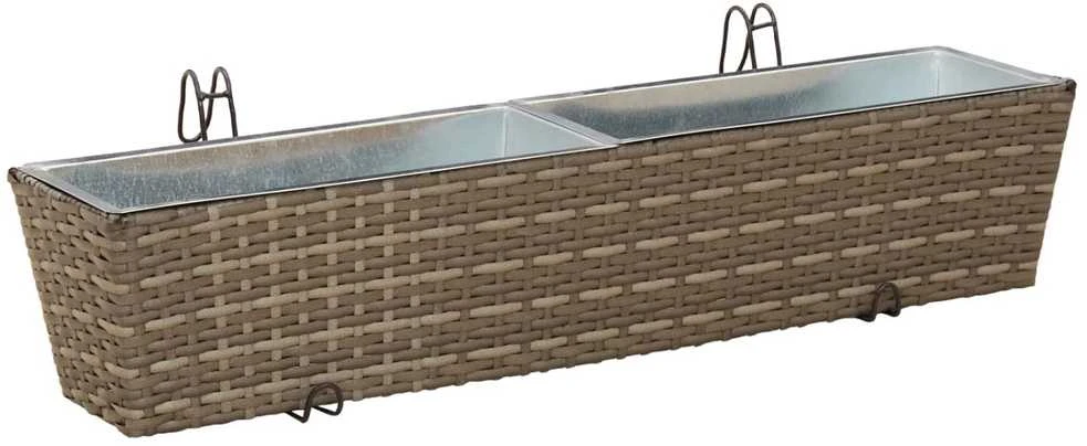 Turėklas 2 vnt. Pilka 80 x 17 x 17 cm Metalas