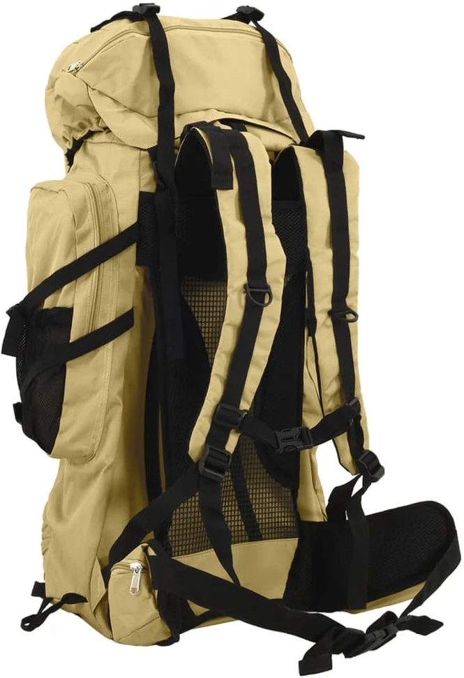 Turistinė kuprinė, chaki, 60L, oksfordo audinys