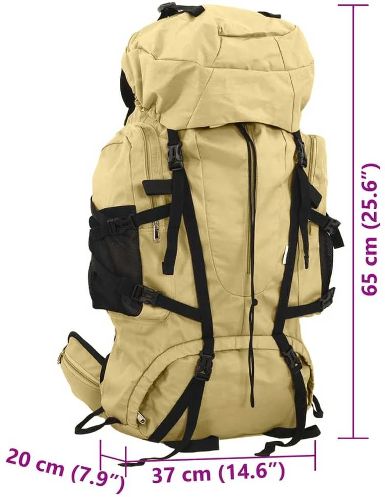 Turistinė kuprinė, chaki, 60L, oksfordo audinys