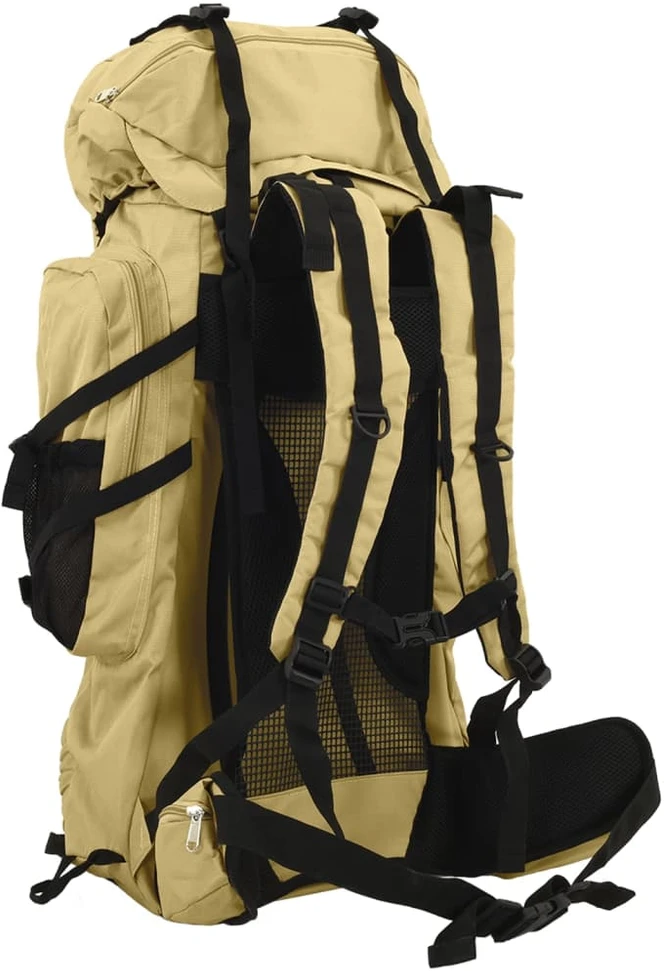 Turistinė kuprinė, chaki, 80L, oksfordo audinys