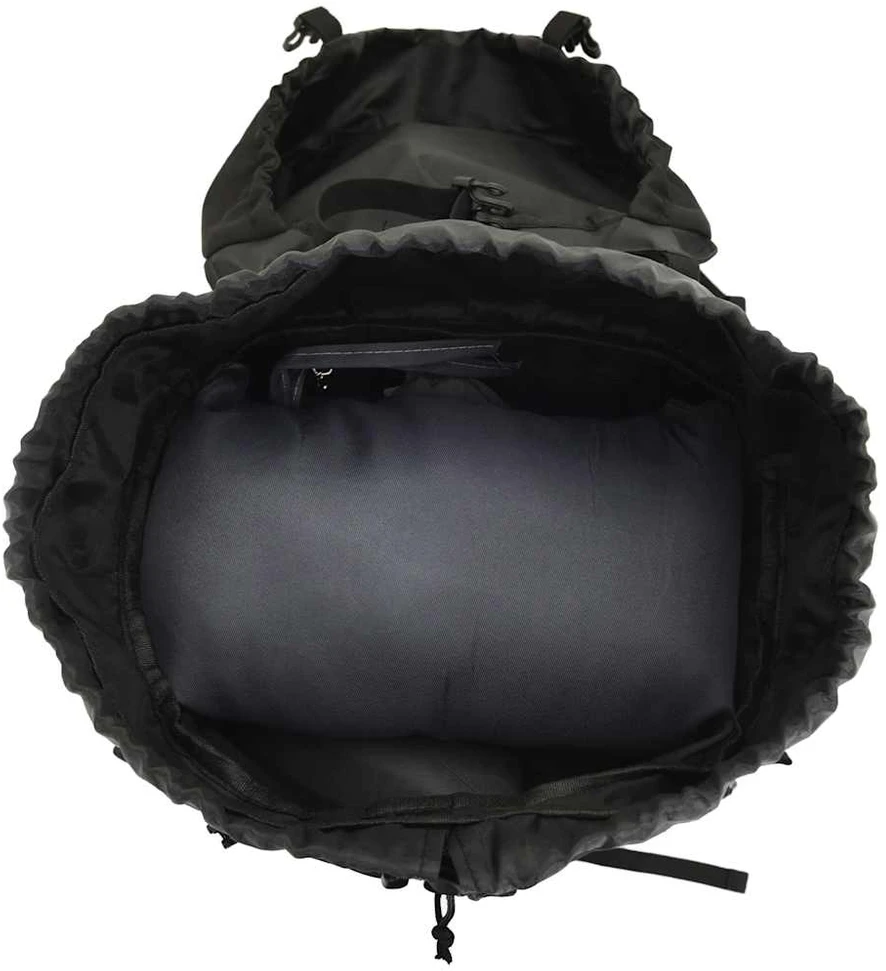 Turistinė kuprinė, juoda, 100L, oksfordo audinys