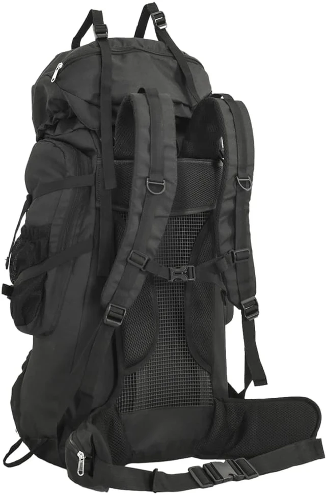 Turistinė kuprinė, juoda, 100L, oksfordo audinys