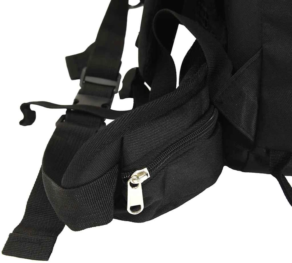 Turistinė kuprinė, juoda, 60L, oksfordo audinys