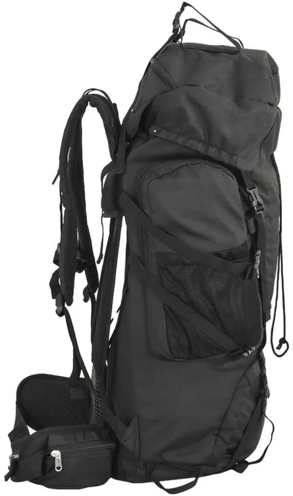 Turistinė kuprinė, juoda, 60L, oksfordo audinys