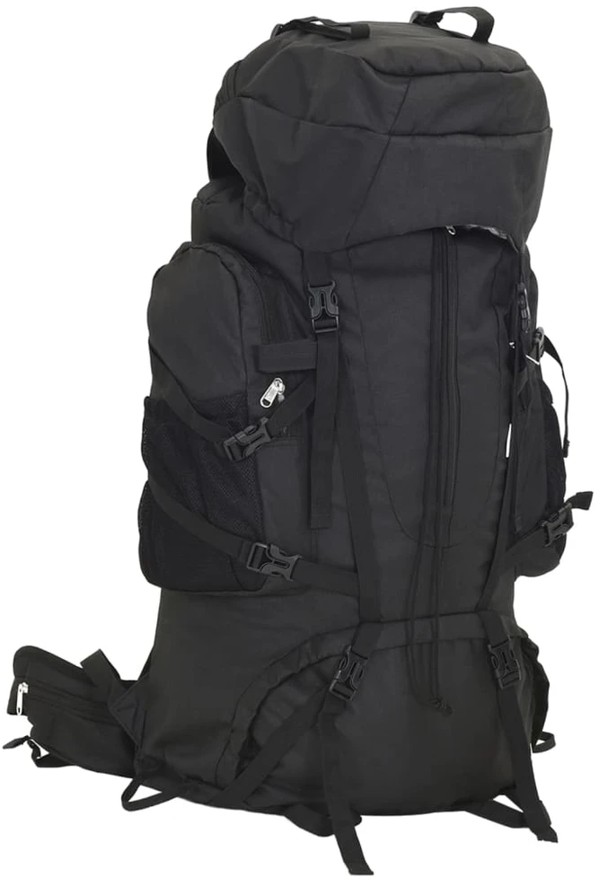Turistinė kuprinė, juoda, 80L, oksfordo audinys