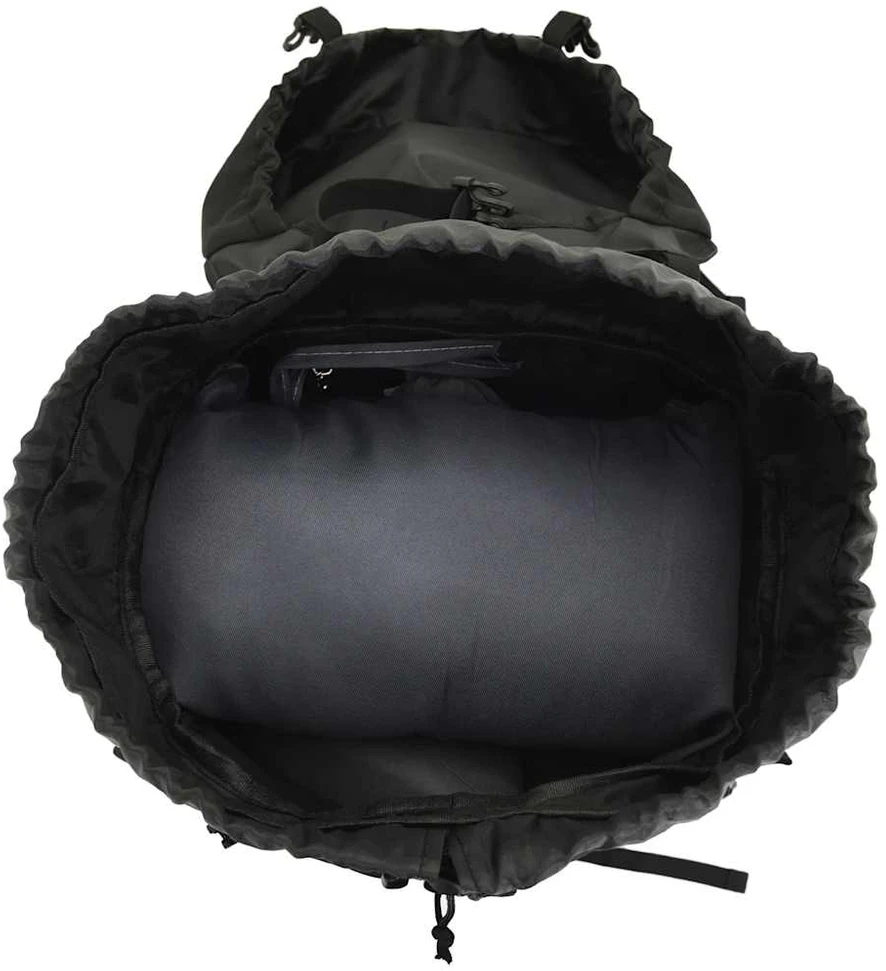 Turistinė kuprinė, juoda, 80L, oksfordo audinys