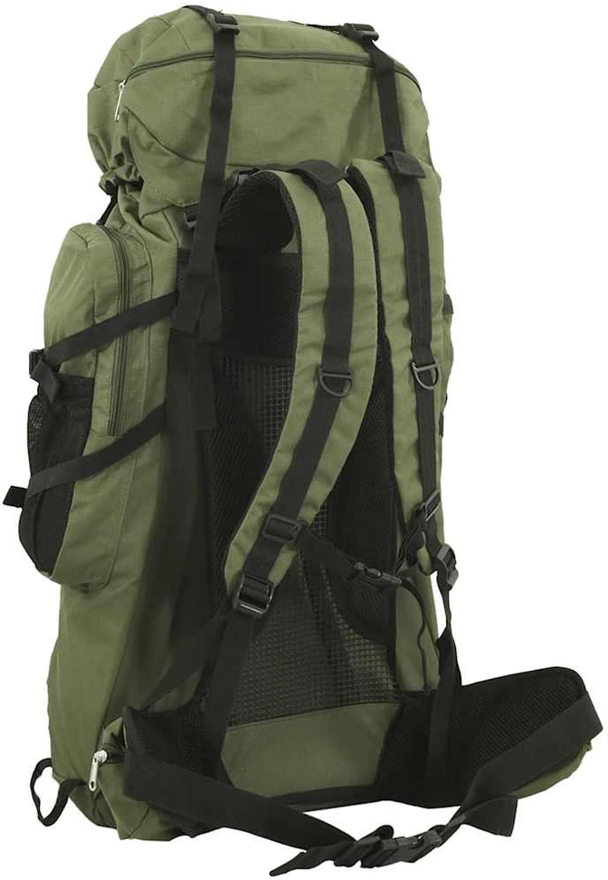 Turistinė kuprinė, uniformnė žalia, 100L, oksfordo audinys