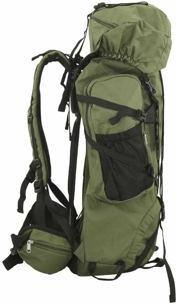 Turistinė kuprinė, uniformnė žalia, 100L, oksfordo audinys