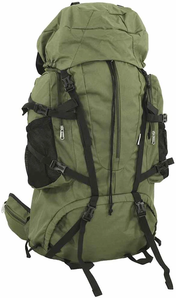 Turistinė kuprinė, uniformnė žalia, 100L, oksfordo audinys