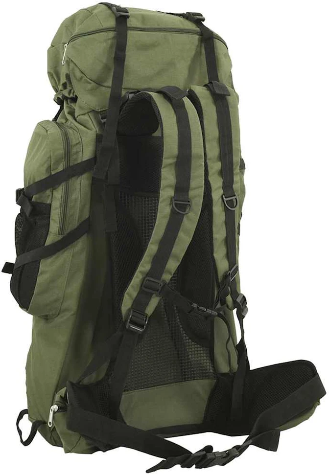 Turistinė kuprinė, uniformnė žalia, 60L, oksfordo audinys