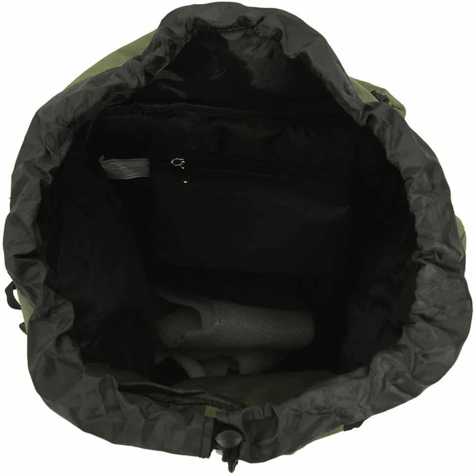 Turistinė kuprinė, uniformnė žalia, 80L, oksfordo audinys