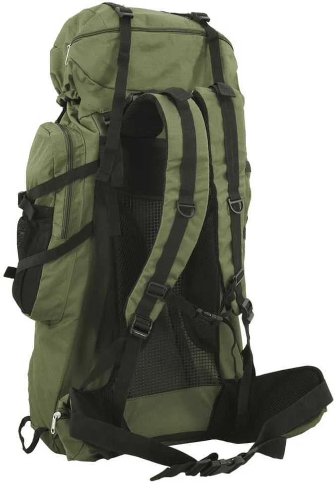 Turistinė kuprinė, uniformnė žalia, 80L, oksfordo audinys
