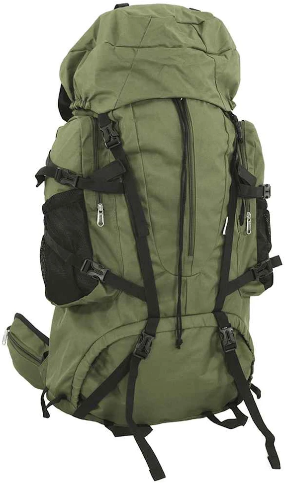 Turistinė kuprinė, uniformnė žalia, 80L, oksfordo audinys