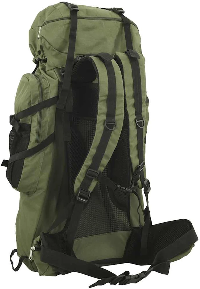 Turistinė kuprinė, uniformnė žalia, 80L, oksfordo audinys