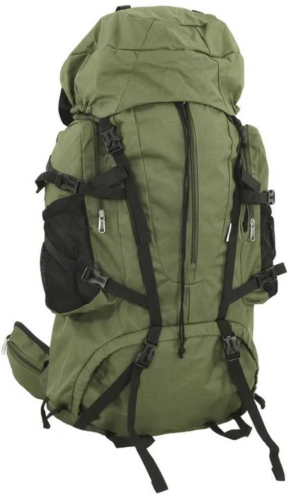 Turistinė kuprinė, uniformnė žalia, 80L, oksfordo audinys