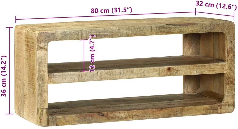 Televizoriaus spintelė 80 x 32 x 36 cm Mango medienos masyvas